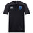 The US Space Force Women's Rugby Vapodri Evader Jersey by EMB Canterbury is a black short-sleeve top featuring moisture-wicking Vapodri tech, a white Canterbury logo on the right chest, and a blue Space Force Commander's Rugby badge on the left.
