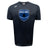 The US Space Force Women's Rugby Tempo Vapodri T-Shirt by WRS Canterbury is a black athletic tee with the team logo in blue and white on the chest and a small Canterbury logo on the shoulder, offering comfort and style.