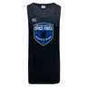 The US Space Force Women's Rugby Tempo Vapodri Singlet by WRS Canterbury is a black, quick-drying workout top featuring the "United States Space Force Women's Rugby" logo—ideal for athletic performance and style.