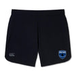 The EMB Canterbury US Space Force Women's Elite Woven Shorts feature the Space Force logo on the right leg and Canterbury logo on the left, offering comfort and style for workouts or daily wear.