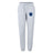 The EMB Canterbury US Space Force Women's Rugby Leisure Sweatpant features light gray fabric, a drawstring waist, and a blue Space Force logo on the right hip for casual comfort and effortless style.