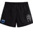 The US Space Force Women's Rugby Tactic Short by EMB Canterbury features a white abstract logo on the right leg and a blue United States Space Force patch on the left—perfect for gym training or athletic activities.