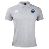 Show your support with the US Space Force Women's Rugby Waimak Polo by EMB Canterbury, a light gray short-sleeve shirt featuring a white Canterbury logo and blue Space Force emblem on the chest. Perfect for fans and supporters alike.