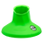 The Rugby Bricks Vortex Mid Cut Kicking Tee, in bright green with a wide base and hexagonal opening for accuracy, is displayed against a plain white background.