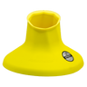 The Rugby Bricks Vortex Mid Cut Kicking Tee is a yellow, wide-based tee with a hexagonal top and black-and-white branding, designed for accurate kicks.