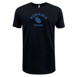 This black Nations of Rugby Romania Rugby Supersoft Tee by WRS LAT is perfect for rugby enthusiasts. Made from supersoft fabric, it offers comfort and style. Add it to your collection of Romania Rugby apparel today!