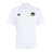 The SOCAL SANZAS RFC Club Dry Polo by Canterbury is a plain white polo featuring Vapodri Technology, with a black EMB Canterbury logo on the right chest and a circular green, yellow, and blue badge on the left chest.