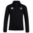 The SOCAL SANZAS RFC Club 1/4 Zip Mid Layer Training Top by EMB Canterbury is a black long-sleeve rugby top with a Canterbury logo on the right chest and a circular multicolored badge on the left.