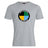 The SOCAL SANZAS RFC Club Plain Tee by WRS Canterbury is a gray premium cotton-blend T-shirt with a circular four-color logo and "Santa's International SoCal Rugby Club" text around the edge, ensuring comfort and style.