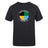 The SOCAL SANZAS RFC Club Plain Tee by WRS Canterbury is a black premium cotton blend t-shirt with a circular four-color "Sanitas International SoCal Rugby Club" logo, offering comfort and club pride in a customizable CCC classic.