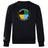The WRS Canterbury SOCAL SANZAS RFC Club Crew Sweatshirt is black with a circular "Sanitas International Socal Rugby Club" logo in black, green, yellow, and blue, plus an embroidered CCC sleeve logo. Ultra-soft for extra comfort.