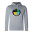 The SOCAL SANZAS RFC Club Lightweight Hoodie by WRS Canterbury is a light gray hoodie with a round, multicolor "Santa International SoCal Rugby Club" logo on the chest and a kangaroo pocket.