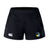The SOCAL SANZAS RFC Women's Advantage Short 2.0 by EMB Canterbury features a white Canterbury logo on the left, a multicolored patch on the right leg, and is made from recycled sportswear material, shown against a white background.