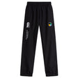 The SOCAL SANZAS RFC Cuffed Hem Stadium Pant by EMB Canterbury features an elastic waistband, cuffed hem, Canterbury branding on the left leg, and a circular logo on the right thigh—ideal men's rugby pants for training or game day.
