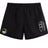 The SOCAL SANZAS RFC Tactic Short by EMB Canterbury features an elastic waistband, a white abstract logo on the right leg, and a colorful patch on the left—ideal men's rugby shorts for gym workouts or daily wear.