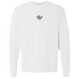 The Scotland Vintage Long Sleeve Comfort Tee by EMB S&S Activewear is a plain white vintage long sleeve with a small dark emblem and "1871" on the chest, reflecting classic Scottish style.