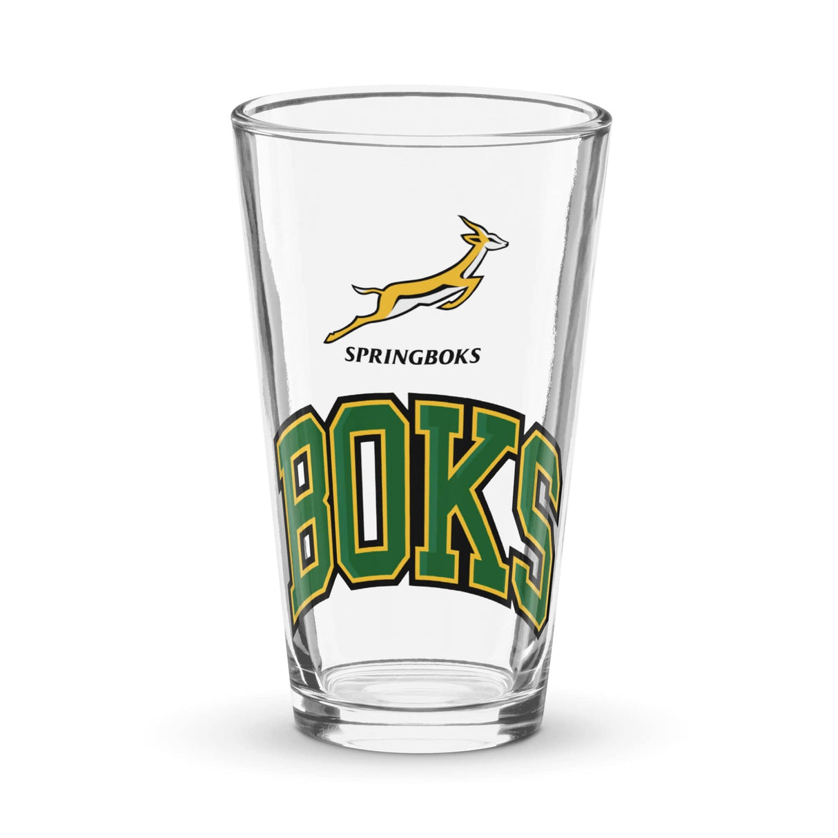 A PF LIC BOKS Shaker Pint Glass.