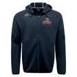 A EMB Canterbury Rugby Tempo Full Zip-Hoodie in navy with an embroidered logo of the Raleigh Cobras.