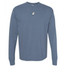 The Tonga Vintage Long Sleeve Comfort Tee by EMB S&S Activewear features a small white dove with a green twig and the text "1946" on the chest, inspired by classic Tonga Vintage style.