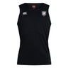 The Troy University Rugby Club Dry Singlet by EMB Canterbury, designed with Vapodri Technology, showcases a small white logo on the left chest and a larger logo on the upper center. Perfect for athletic gear enthusiasts who value both style and performance.