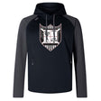 Introducing the Troy University Rugby Elite Training Hoody by WRS Canterbury, designed for optimal performance and comfort. This stylish black and gray hoody features a unique shield emblem with a scale, palm tree, and white text on the front. Crafted from lower impact materials, it seamlessly blends functionality with an eco-friendly approach.