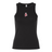 Show your team spirit with the Women's University of Alabama Rugby Baby Rib Tank by EMB S&S Activewear, a black sleeveless top featuring a small red and white "A" logo centered on the chest.