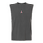 The University of Alabama Rugby Unisex Muscle Tee by EMB S&S Activewear is a sleeveless, dark gray heavyweight cotton top with a small red and white geometric emblem on the center chest.