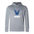 WRS Canterbury's Villanova Rugby Club Lightweight Hoodie features a gray color with a prominent blue and white "V" and "RUGBY" printed on the front.