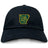 The EMB S&S Activewear Arkansas Gryphons Adult Low-Profile Cotton Twill Dad Cap features black twill, a yellow and green Arkansas emblem with a Pegasus and star, embroidered team branding, and "est. 2006" on the front.