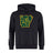The Arkansas Gryphons Club Hoodie by WRS Canterbury is a black rugby hoodie with a green and yellow Arkansas graphic, winged horse, star, "est. 2006" on the chest, and white stripes on the left sleeve.