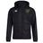 The Arkansas Gryphons Club VapoShield Full Zip Rain Jacket by EMB Canterbury features a black hooded design, zip front, Canterbury logo on the right chest, green/yellow embroidered crest left chest, and water-resistant VapoShield technology.