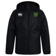 Stay dry and warm in the Arkansas Gryphons Club Vaposhield Stadium Jacket by EMB Canterbury, featuring water repellent fabric, zip front, padded insulation, a Canterbury logo, and a green-yellow star and kangaroo crest on the chest—ideal for rugby fans.