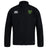 The Arkansas Gryphons Club Track Jacket by EMB Canterbury is a black lightweight jacket with a front zipper, Canterbury logo on the right chest, and a green crest with yellow outline and map emblem on the left. Stay comfortable in style.