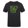 The Arkansas Gryphons Club Plain Tee by WRS Canterbury features a green and yellow griffin inside the Arkansas outline, a star, and "est. 2006" on the front. Made from a soft cotton blend for comfort.