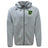The Arkansas Gryphons Tempo Vapodri Full-Zip Hoodie by EMB Canterbury features a hood, front pockets, the Canterbury logo on the right chest, a green and yellow wallaby emblem on the left, and moisture-wicking fabric for all-day comfort.