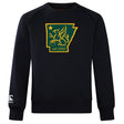 The Arkansas Gryphons Club Crew Sweatshirt by WRS Canterbury is ultra soft, black, and features Arkansas’s outline with a griffin, star, “est. 2006” in yellow-green, plus an embroidered CCC logo on the left sleeve.
