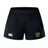 The Arkansas Gryphons Women's Advantage Short 2.0 by EMB Canterbury features a white Canterbury logo on the left leg and a green and yellow lion patch on the right, designed for sustainable athletic performance.