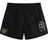 The Arkansas Gryphons Tactic Short by EMB Canterbury is a black men’s rugby short with an elastic waistband, white logo on the right leg, and yellow-green patch on the left—perfect for gym training or as Canterbury shorts.