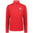 The EMB Augusta Women's Nations of Rugby Wales Pursuit 1/4 Zip Pullover is a red, long-sleeved, moisture-wicking top featuring "WALES RUGBY" and a white dragon emblem on the left chest.