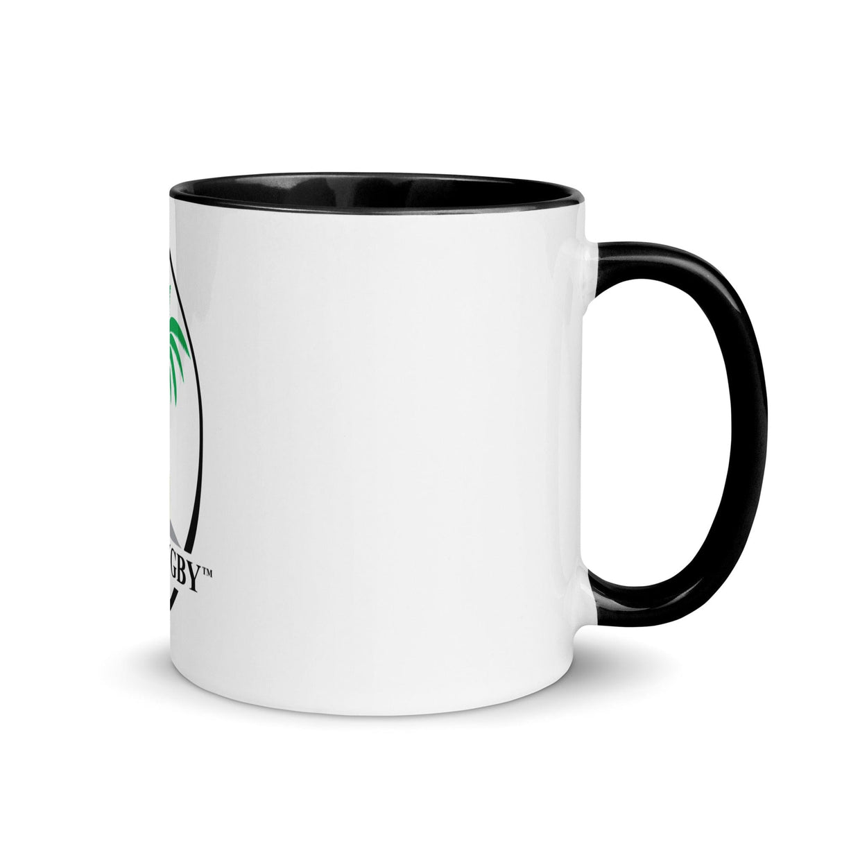A Fiji Throwback Mug with a palm tree on it, perfect for those who enjoy a throwback touch.