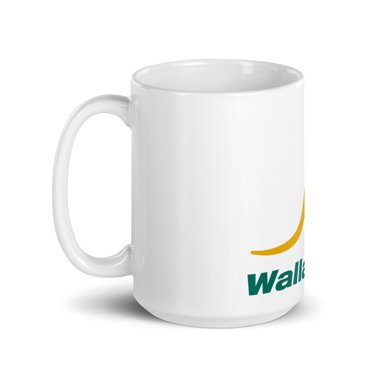A white Wallaroos Mug with the word walkie talkie on it. Brand Name: PF LIC.