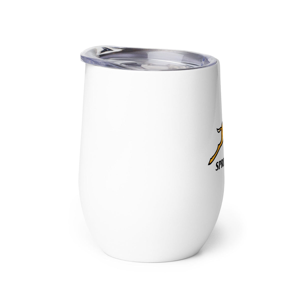 A Springboks Wine Tumbler with a logo on it, manufactured by PF LIC.