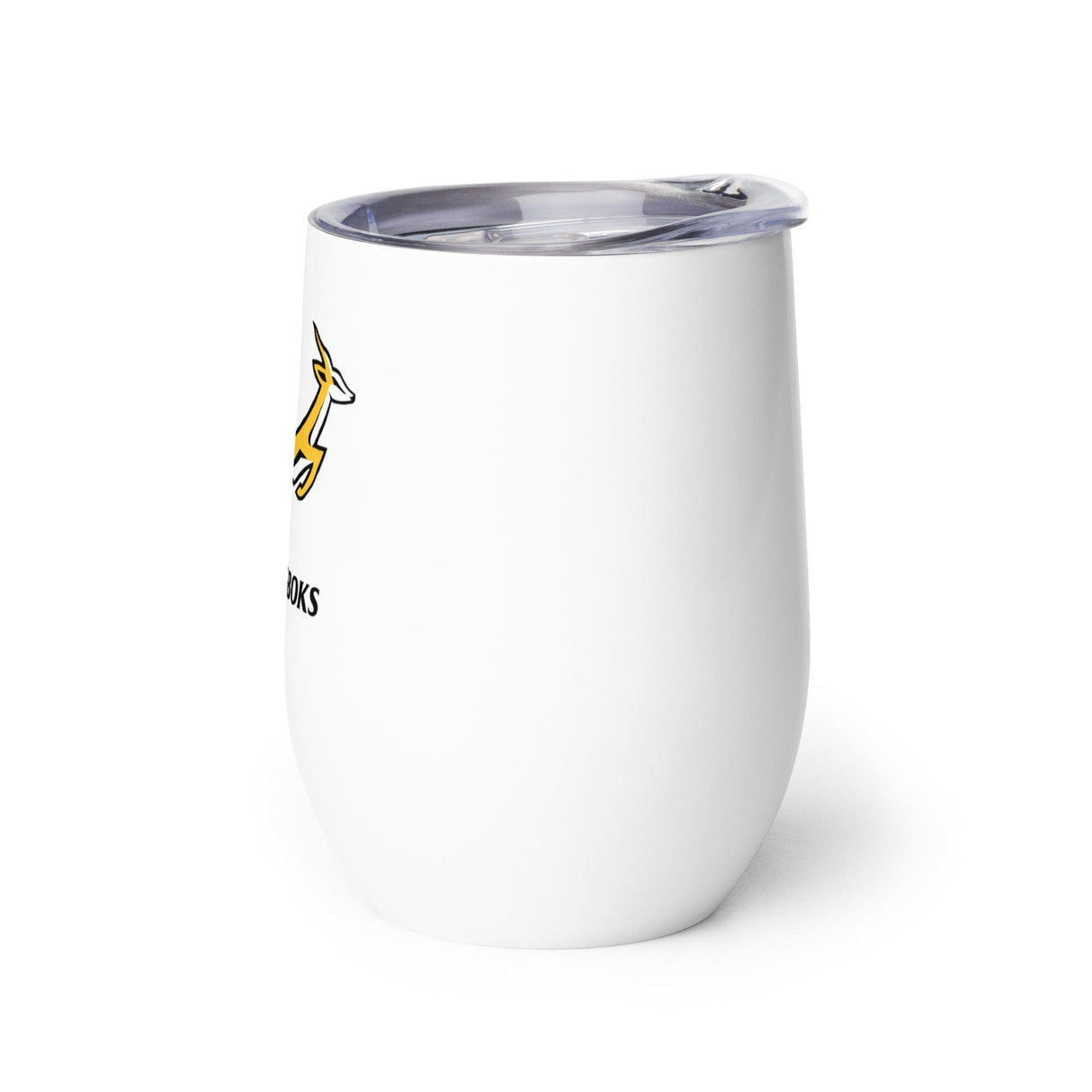 A Springboks Wine Tumbler from PF LIC with a logo on it.