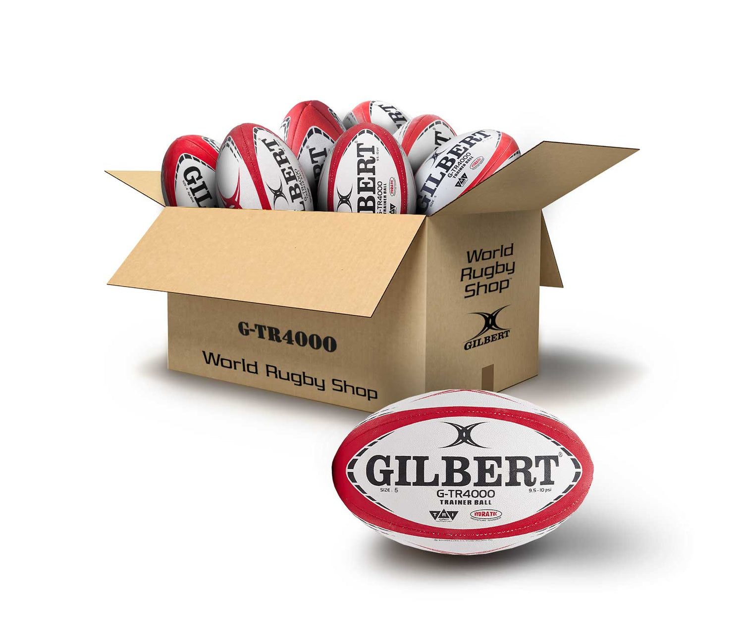 Pallone Da Rugby Gilbert G-TR4000 - Per Allenamento, Uomo, Colore Rosso - Foto 10