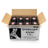 An open box labeled "Mueller Mtape Case-32 Tape Rolls" from the Mueller brand, containing 32 rolls of black athletic tape, displayed alongside text and images on the box that indicate its use and characteristics in sports medicine.