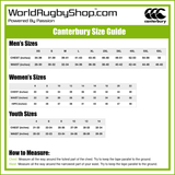 A women's size guide for the Capitals Rugby NC Canterbury Team Black Rugby Jacket at the world rugby shop.