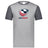 A grey USA Rugby Crest Gameday Ringer Tee with the USA Rugby logo on it.