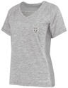 A Mendocino Rugby Club Women's Electrify Coolcore Training Tee with a deer embroidered on the chest.
