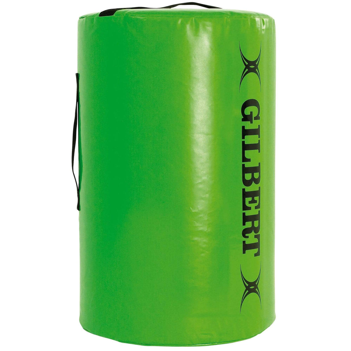 A large Gilbert Senior Rugby Green Point 5 Tackle Bag with a black handle.