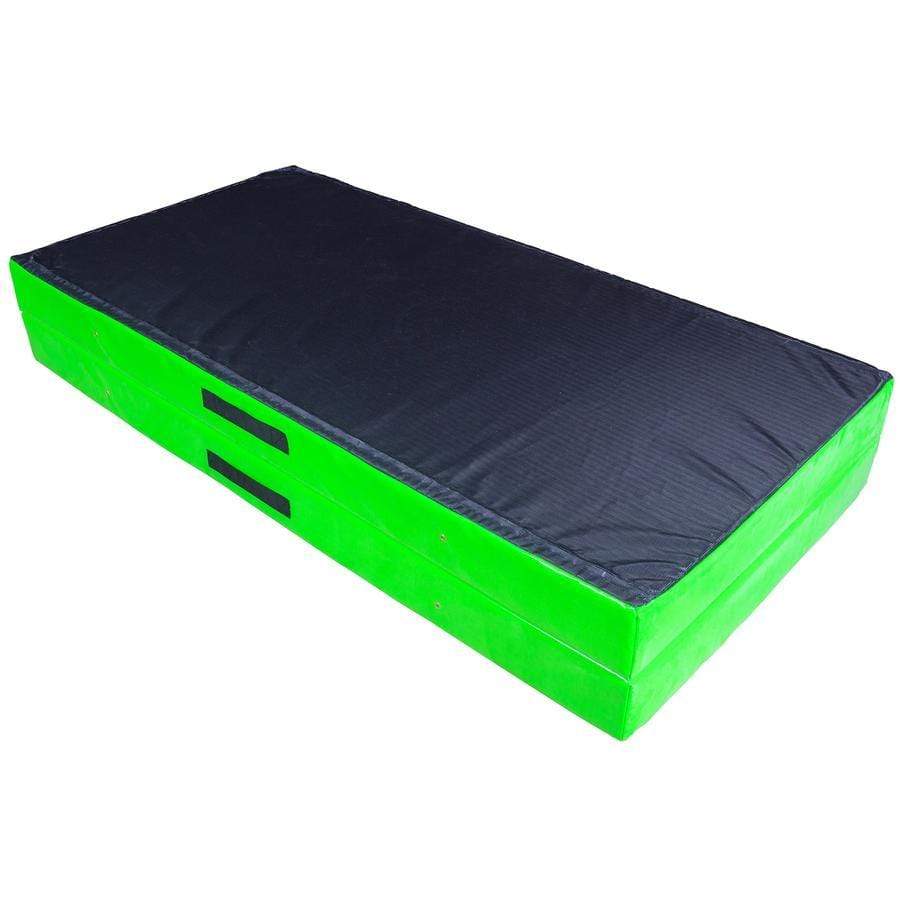 A large Gilbert Rugby Green Tackle Mat on a white background.